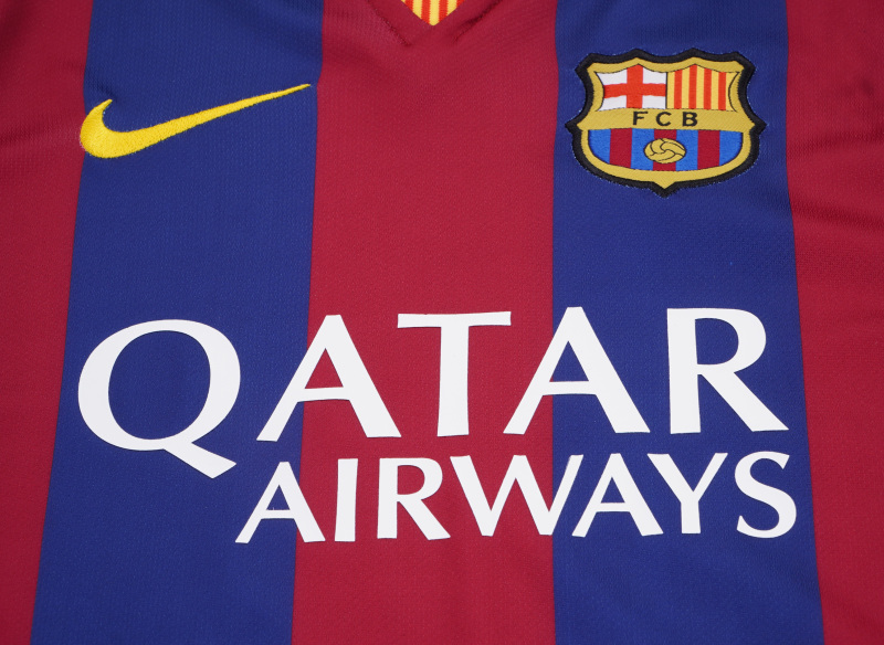 2014/15 Barcelona Home Retro Kids Jersey Long Sleeve