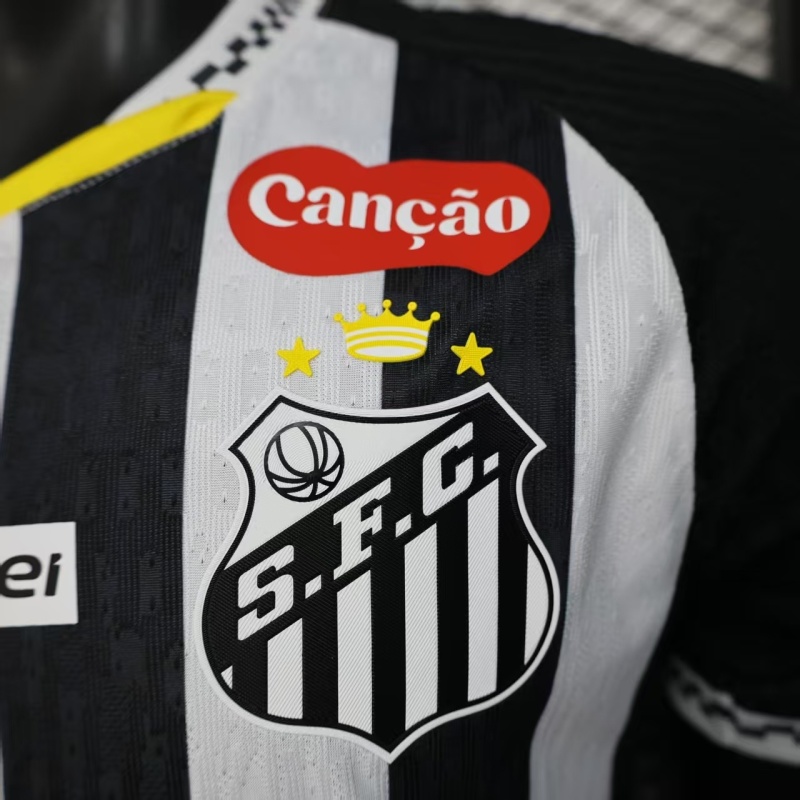 2025/26 Santos FC Away Jersey Player Version with All Sponsors