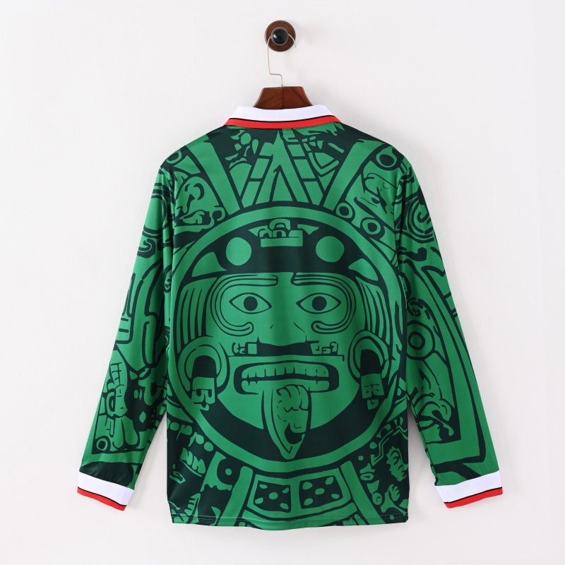1998 World Cup Mexico Home Retro Jersey Long Sleeve