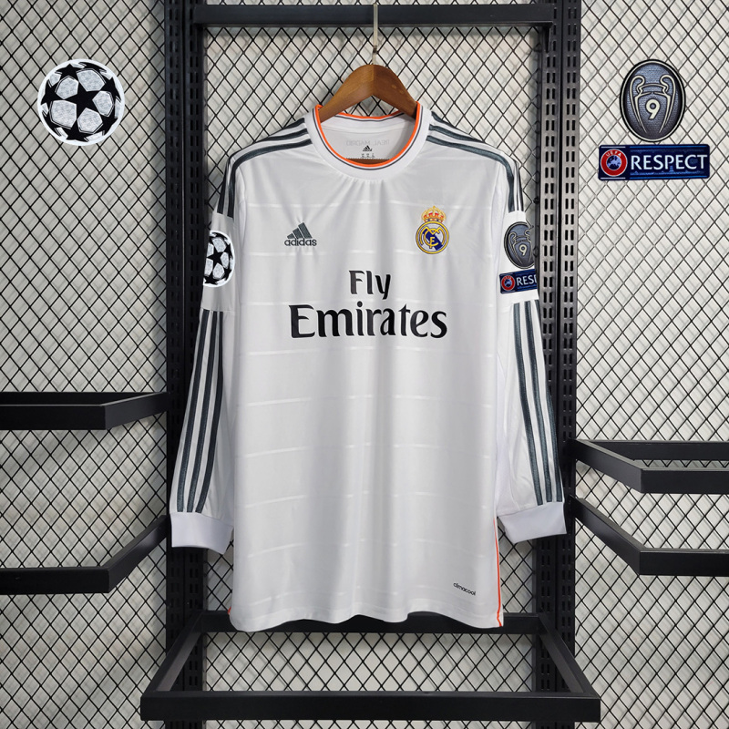 2013/14 Real Madrid Retro Jersey Home Long Sleeve