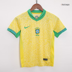 2024 Copa America Brazil Home Kids Jersey