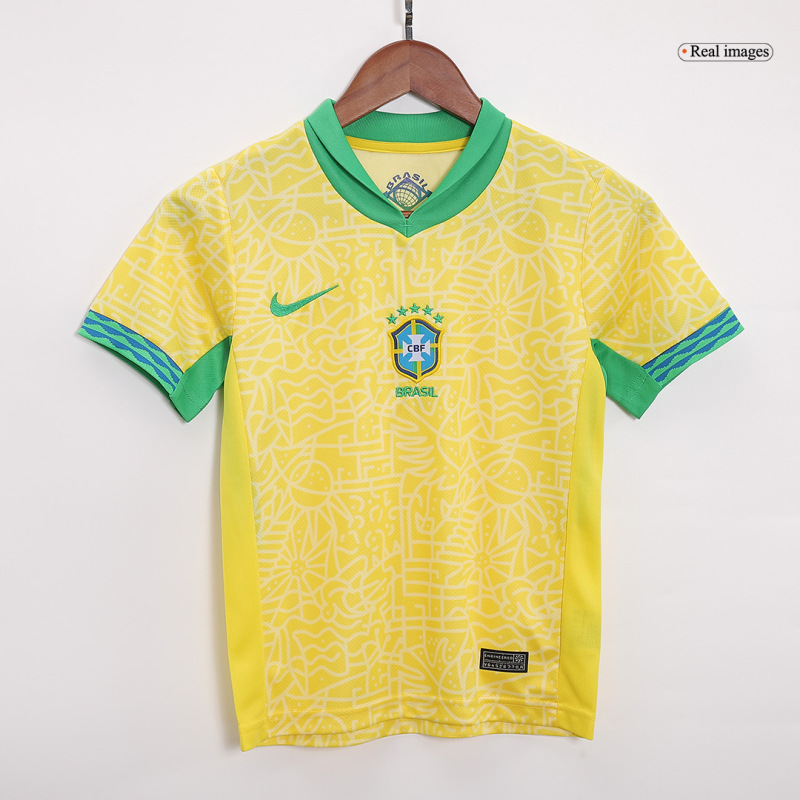 2024 Copa America Brazil Home Kids Jersey