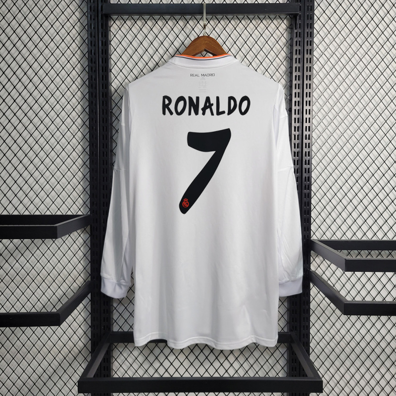 2013/14 Real Madrid Retro Jersey Home Long Sleeve