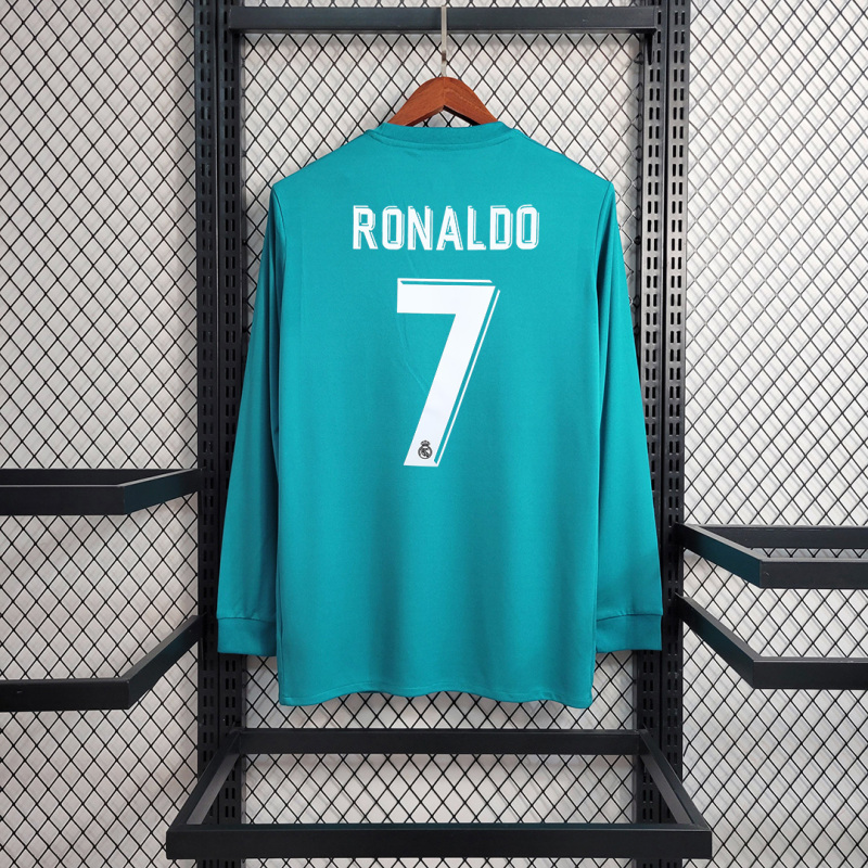 2017/18 Real Madrid Retro Long Sleeve Jersey Third Away