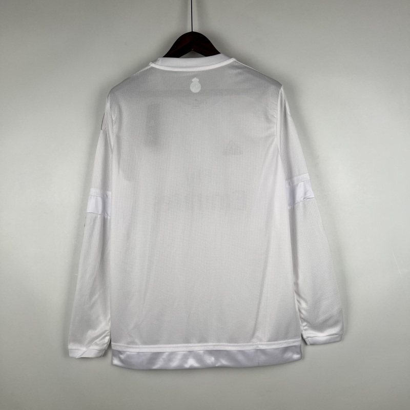 2015/16 Real Madrid Home Retro Jersey Long Sleeve