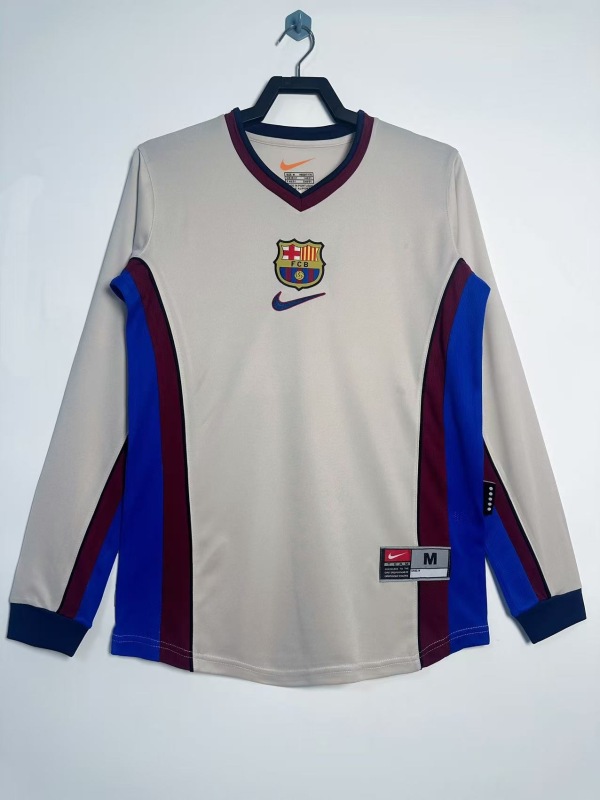 1998/99 Barcelona Away Retro Jersey Long Sleeve