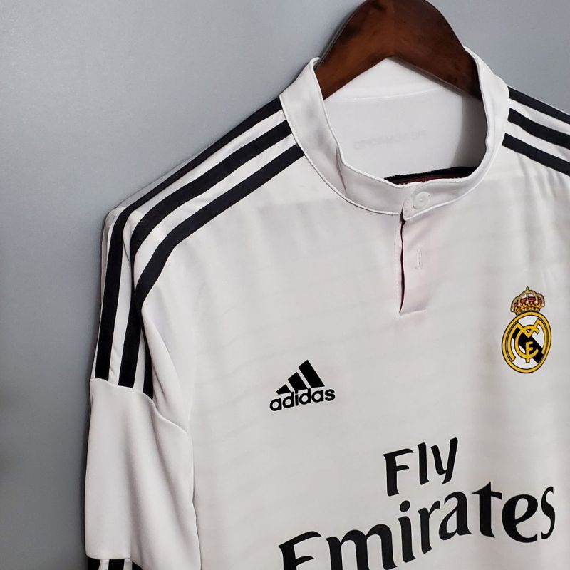 2014/15 Real Madrid Retro Long Sleeve Jersey Home