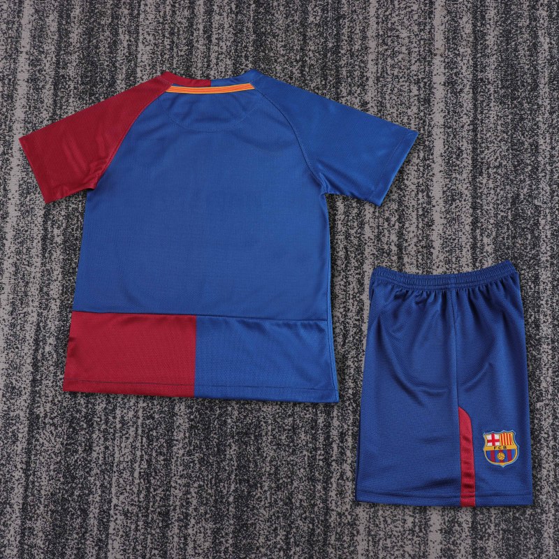 2008/09 Barcelona Home UCL Final Retro Kids Jersey