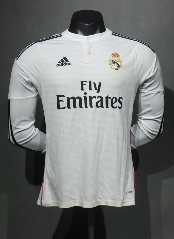 2014/15 Real Madrid Home Retro Jersey Player Version Long Sleeve