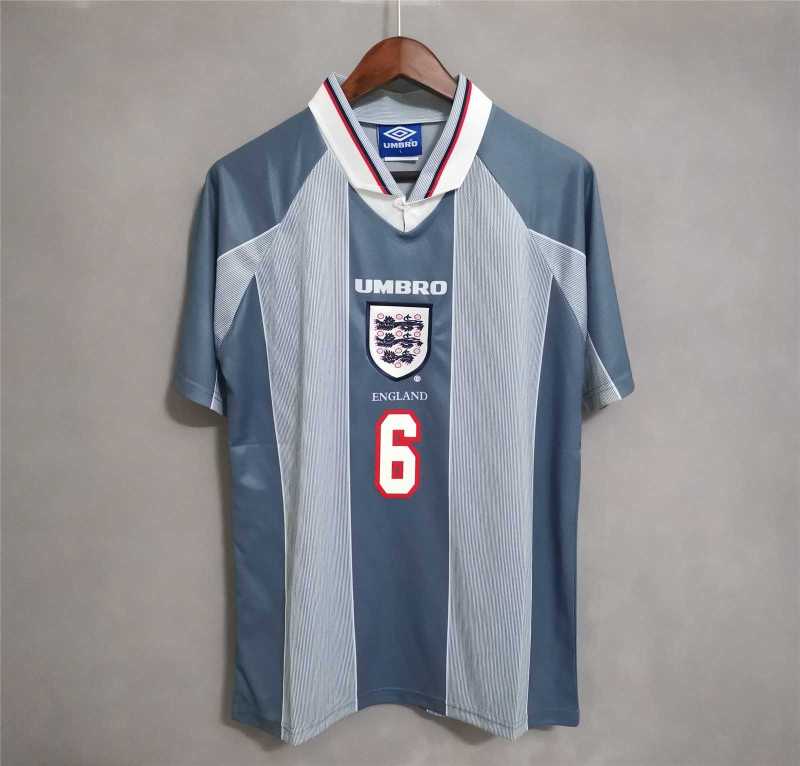 1996 Euro Cup England Retro Soccer Jersey Away Replica