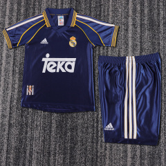 1998-00 Real Madrid Kids Kit Retro Jersey Second away Size: 16-28