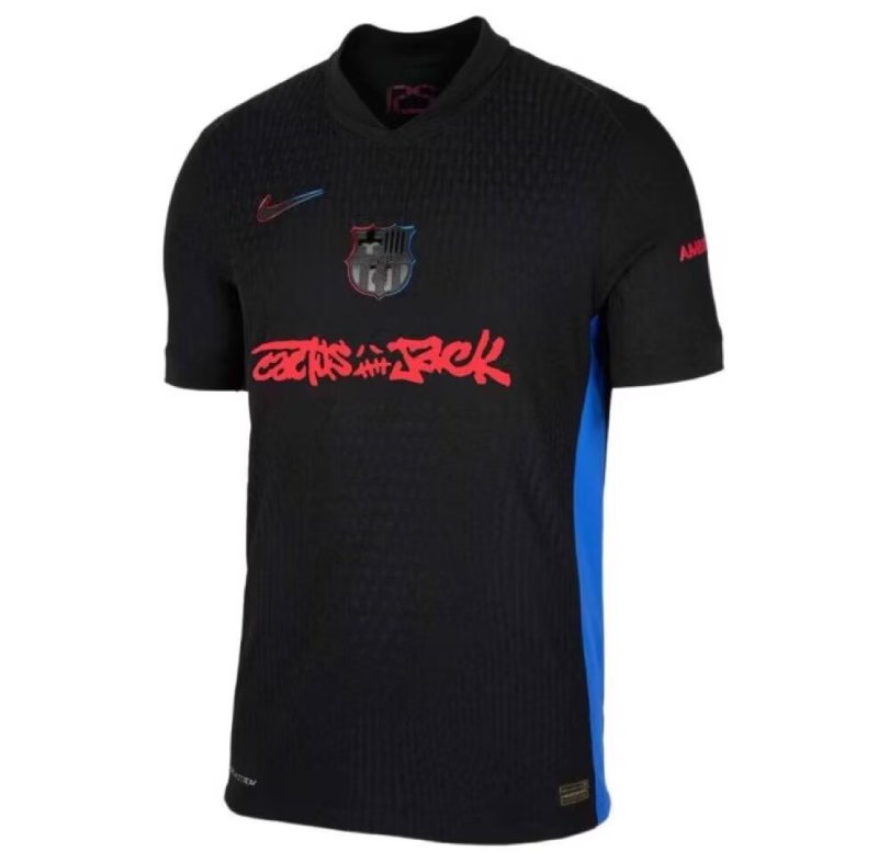 2025/26 Barcelona Away Barça x Spotify x Travis Scott Fan Version Jersey 