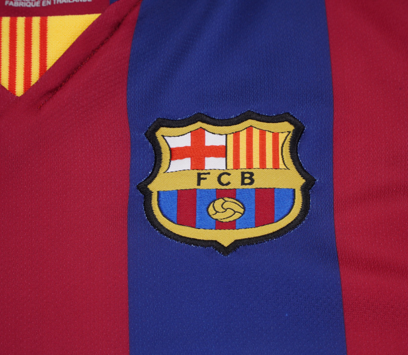 2014/15 Barcelona Home Retro Kids Jersey Long Sleeve