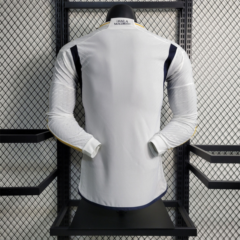 2023/24 Real Madrid Home Long Sleeve Jersey Player Version