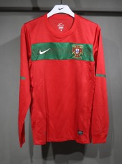 2010 World Cup Portugal Home Retro Jersey Player Version Long Sleeve