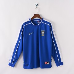 1998 World Cup Brazil Away Retro Jersey Long Sleeve