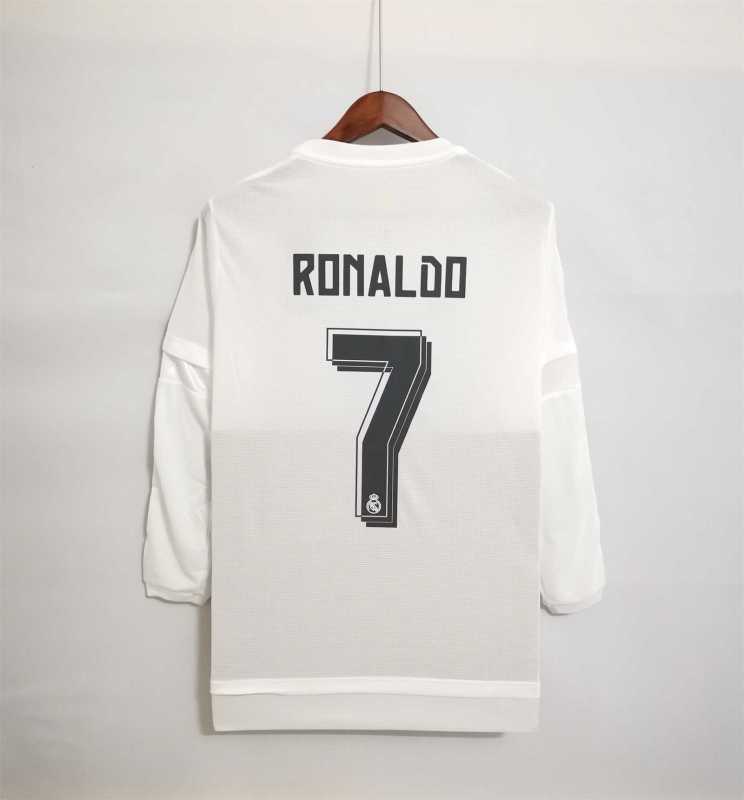 2015/16 Real Madrid Home Retro Jersey Long Sleeve