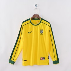 1998 World Cup Brazil Home Retro Jersey Long Sleeve