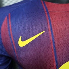 2025/26 Barcelona Home Jersey Player Version Long Sleeve