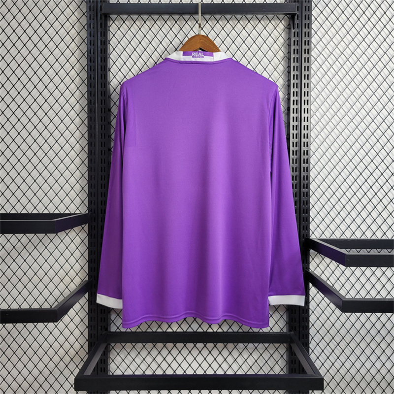 2016/17 Real Madrid Retro Long Sleeve Jersey Away