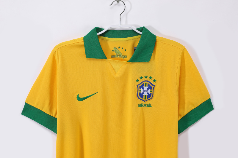 2013 Brazil Home Retro Jersey  