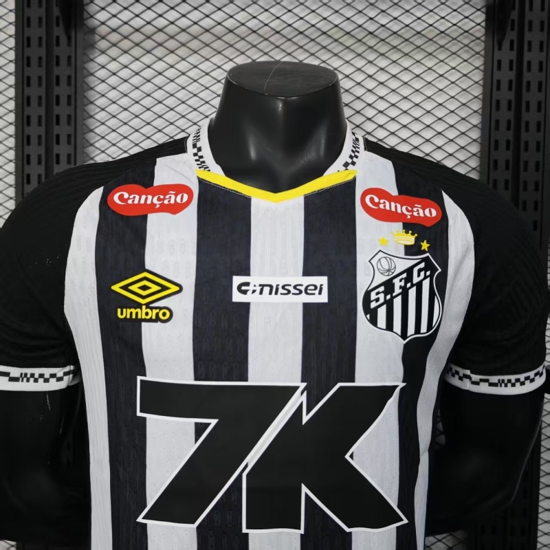 2025/26 Santos FC Away Jersey Player Version with All Sponsors
