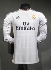 2013/14 Real Madrid Home Retro Jersey Player Version Long Sleeve