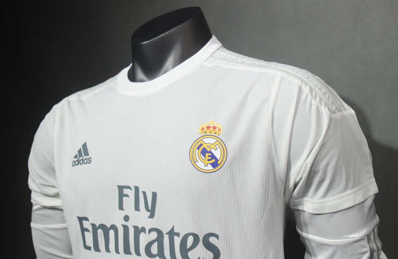 2015/16 Real Madrid Home Retro Jersey Player Version Long Sleeve