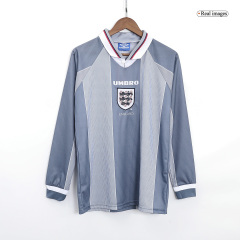 1996 Euro Cup England Retro Away Long Sleeve Jersey Replica