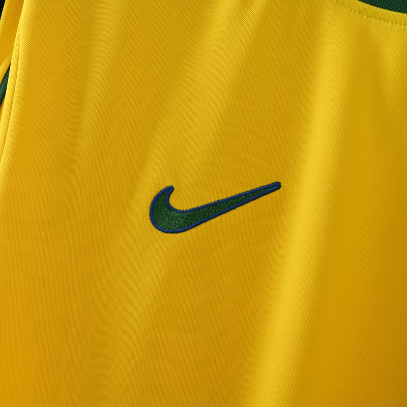 1998 World Cup Brazil Home Retro Jersey Long Sleeve