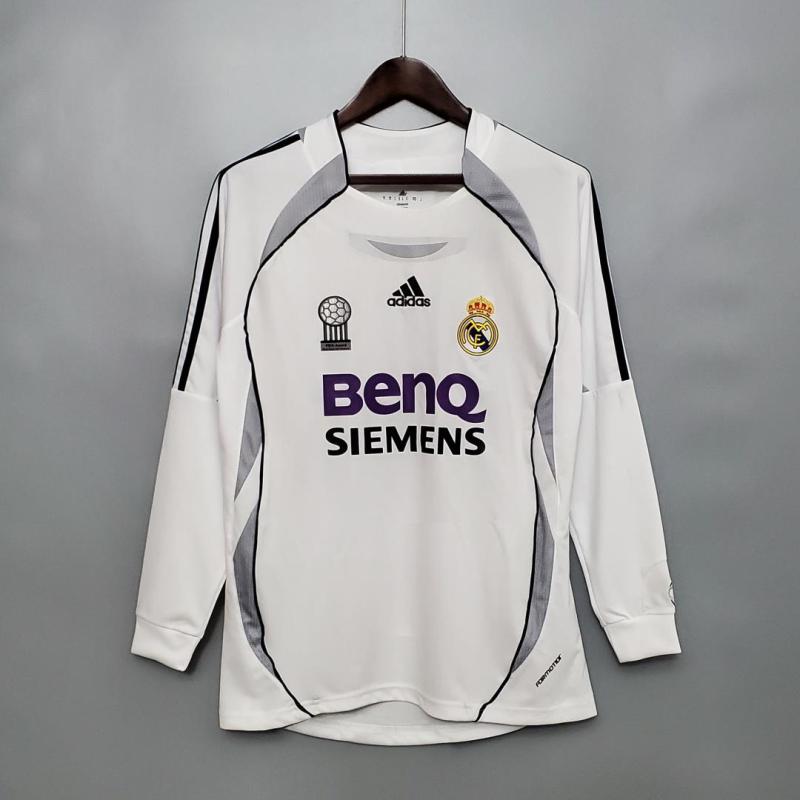 2006/07 Real Madrid Long sleeve Retro Jersey Home