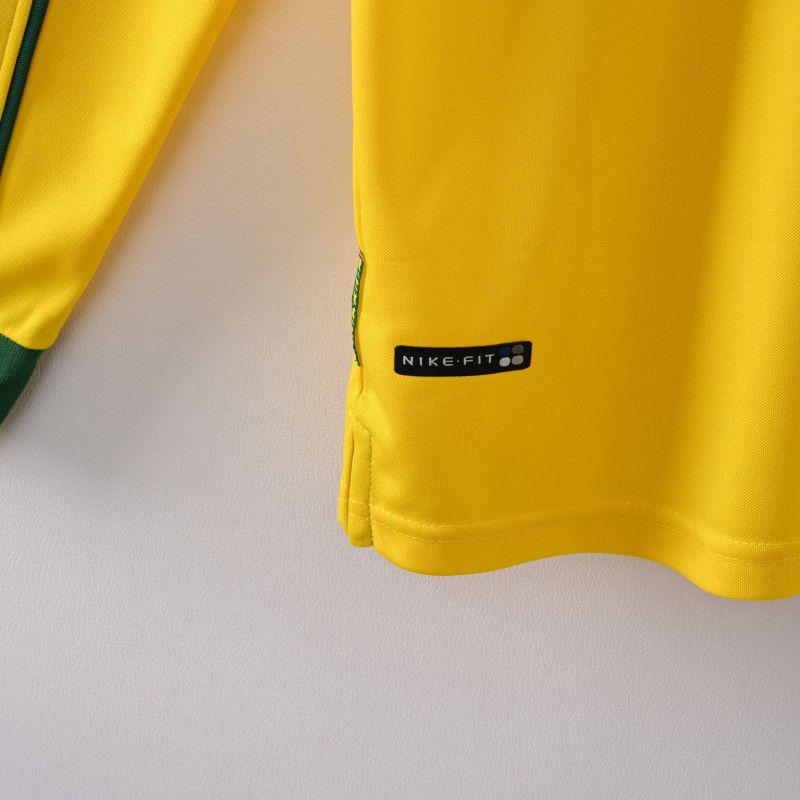 1998 World Cup Brazil Home Retro Jersey Long Sleeve