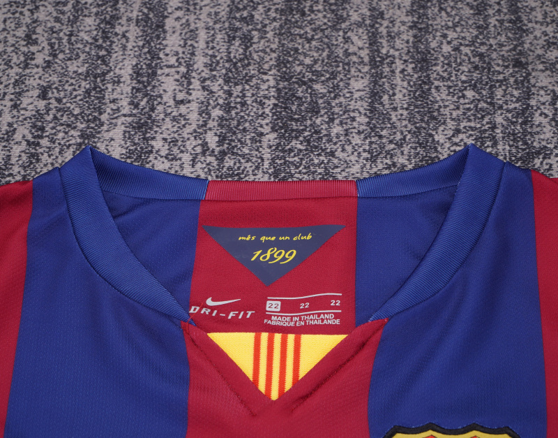 2014/15 Barcelona Home Retro Kids Jersey Long Sleeve