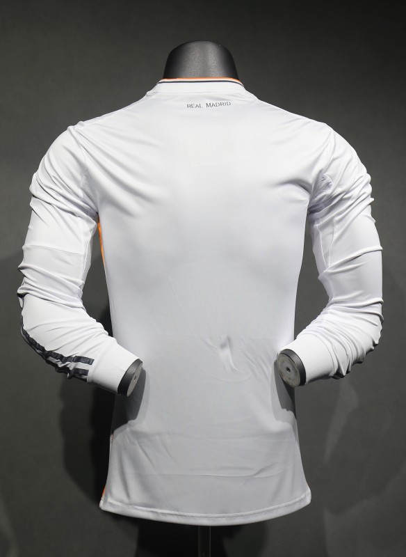 2013/14 Real Madrid Home Retro Jersey Player Version Long Sleeve