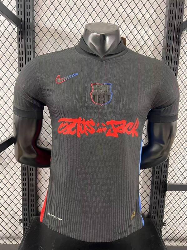 2025/26 Barcelona Away Barça x Spotify x Travis Scott Player Version Jersey 