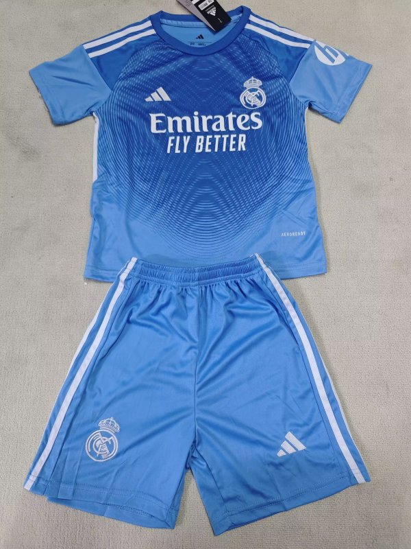 2025/26 Real Madrid Goalkeeper Kids Jersey