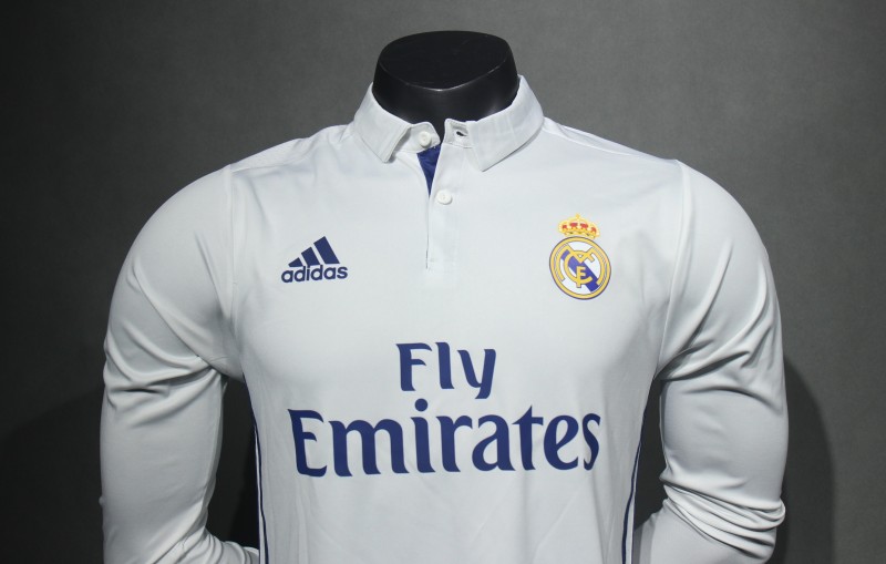 2016/17 Real Madrid Home Retro Jersey Player Version Long Sleeve