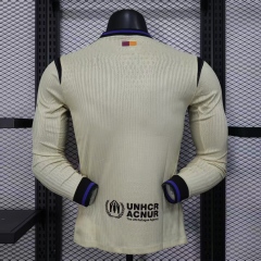 2025/26 Barcelona Away Jersey Player Version Long Sleeve