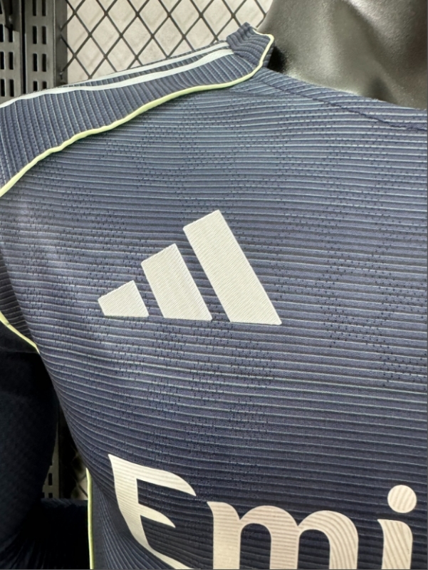 2025/26 Real Madrid Away Jersey Long Sleeve Player Version