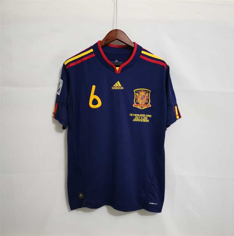 2010 World Cup Spain Away Retro Jersey