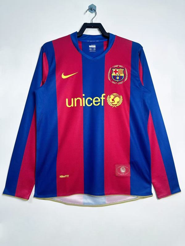 2007/08 Barcelona Home Retro Jersey Long sleeves