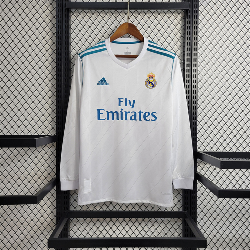 2017/18 Real Madrid Retro Home Long Sleeve Jersey