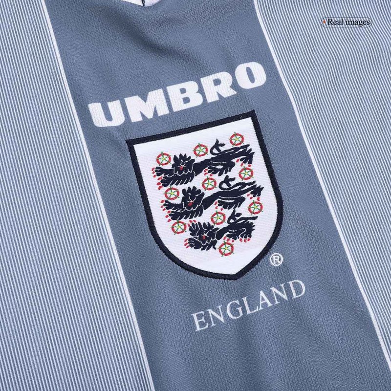 1996 Euro Cup England Retro Away Long Sleeve Jersey Replica