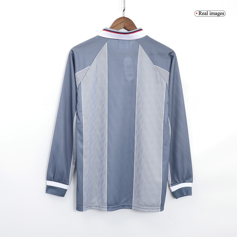1996 Euro Cup England Retro Away Long Sleeve Jersey Replica