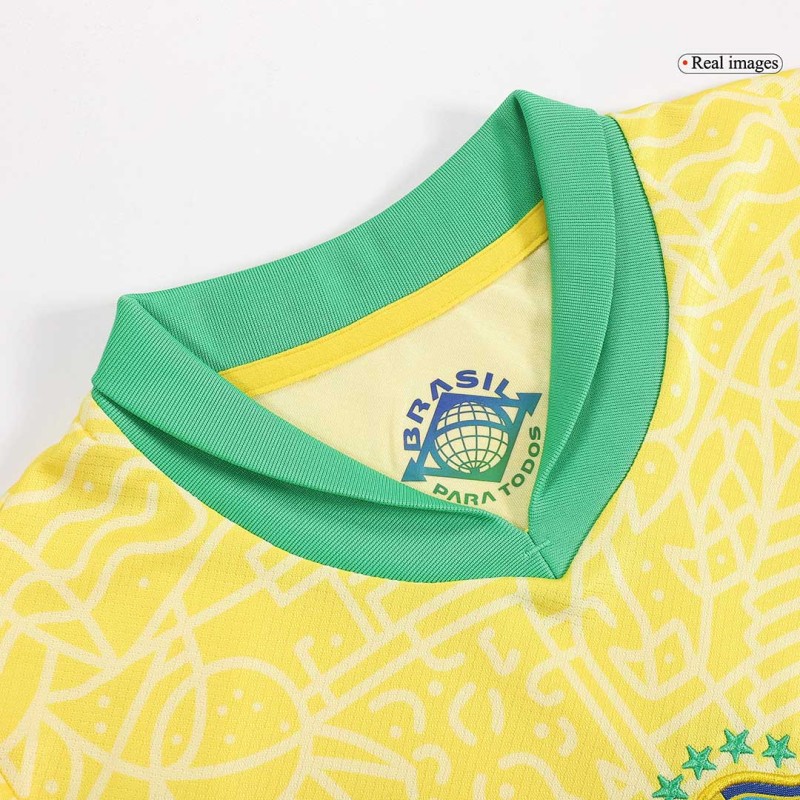 2024 Copa America Brazil Home Kids Jersey