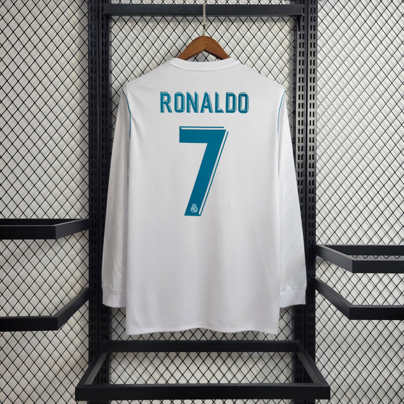 2017/18 Real Madrid Retro Home Long Sleeve Jersey