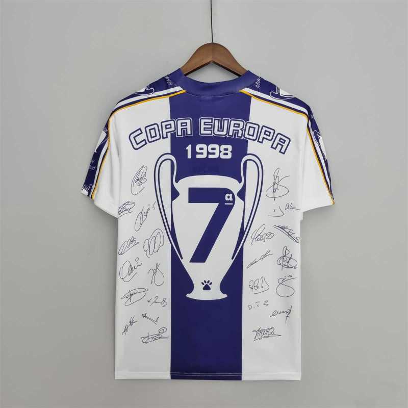 1997/98 Real Madrid Retro Jersey UCL Commemorate