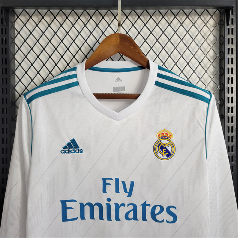 2017/18 Real Madrid Retro Home Long Sleeve Jersey