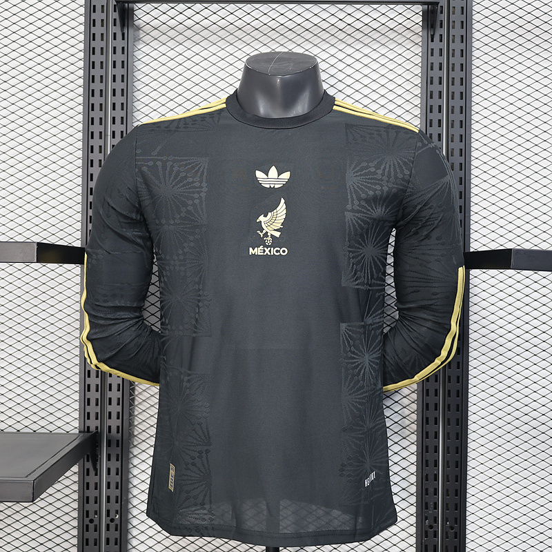 2025/26 Mexico Black Special Player Version Long Sleeve Jersey