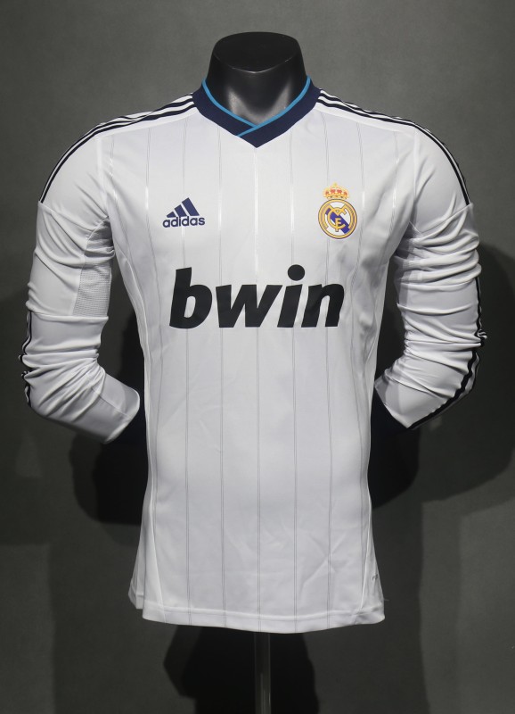 2012/13 Real Madrid Home Retro Jersey Player Version Long Sleeve